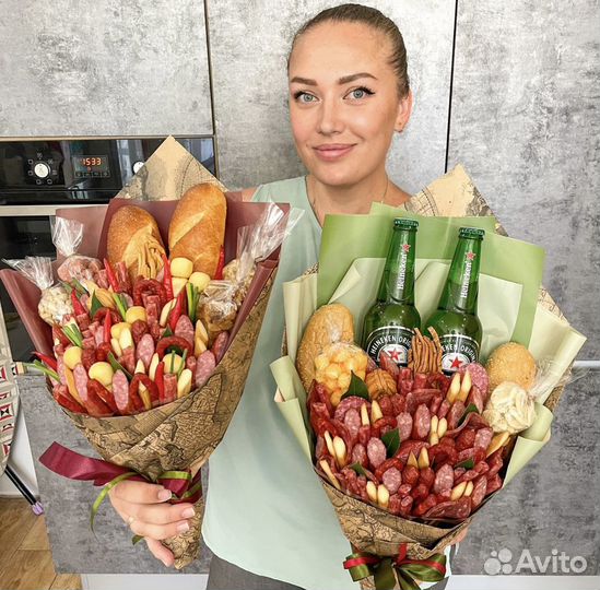 Съедобные букеты, мужские, женские, детские