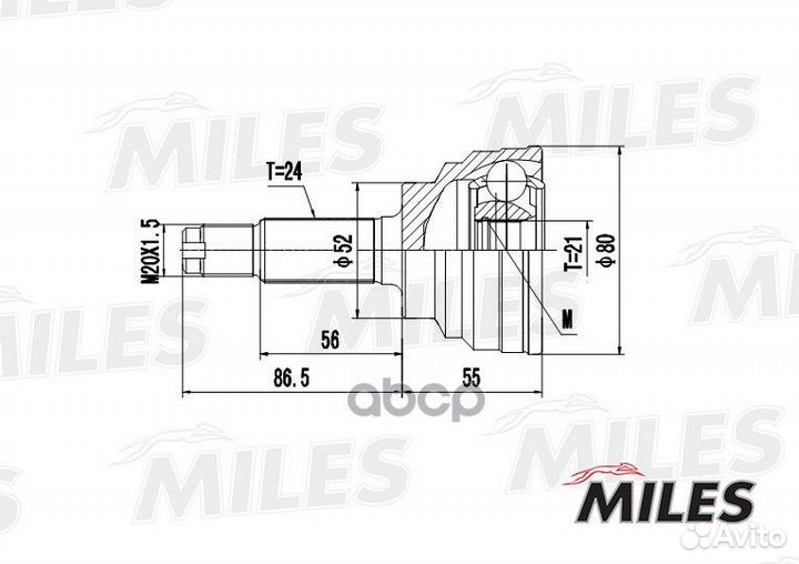 ШРУС наружный KIA RIO 1.3 00-05 (SKF vkja5457)