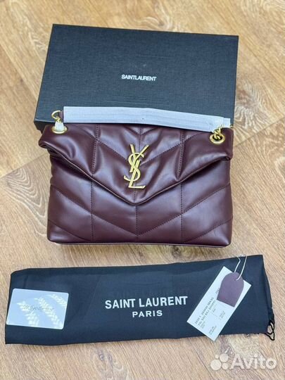 Сумка ysl puffer бордо