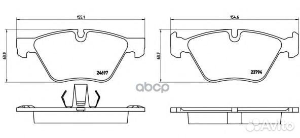 Колодки тормозные BMW 5 F10/F11 2.0-3.0 10- пер
