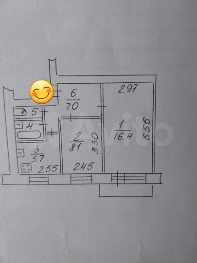 2-к. квартира, 40,4 м², 4/5 эт.