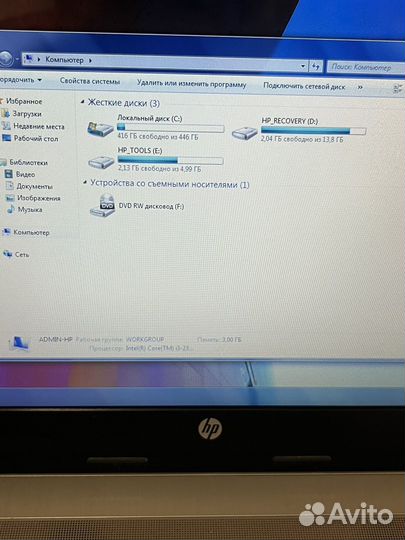 Мощный HP ProBook Core i3-2310M озу 6gb
