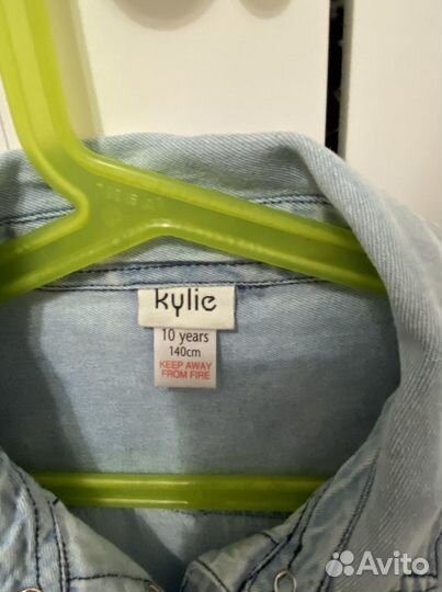 Джинсовая рубашка для девочки 140