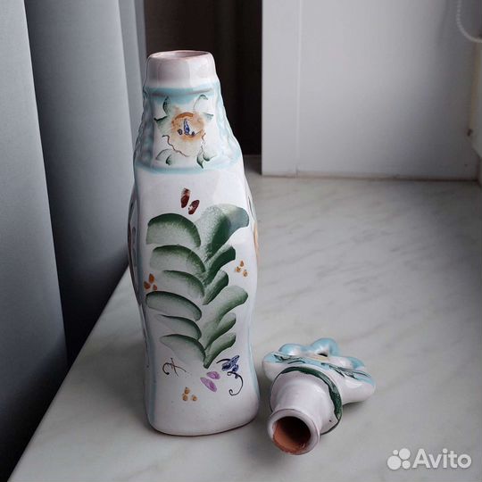 Милейший гжельский набор штоф и 3 стопки