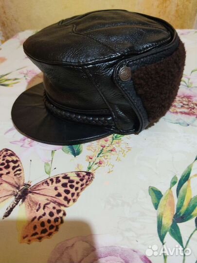 Кепка мужская зимняя кожаная