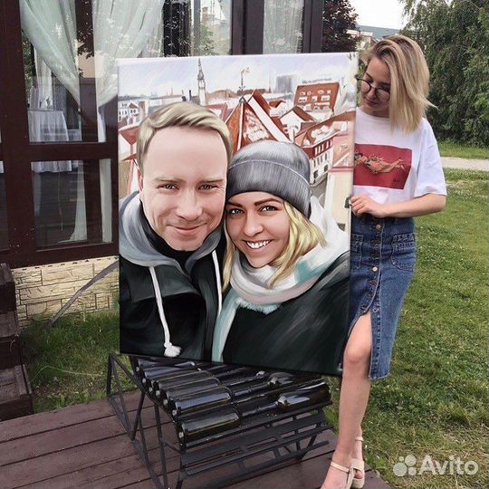 Портрет по фото. картина на холсте