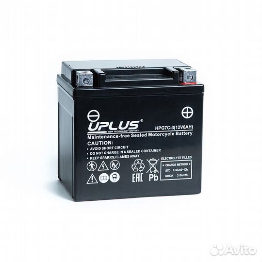 Мото аккумулятор uplus HPG7C-3 (YTZ7S)