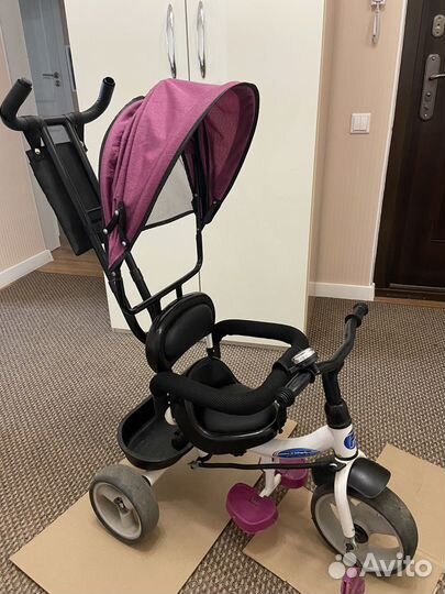 Велосипед трехколесный с ручкой управления