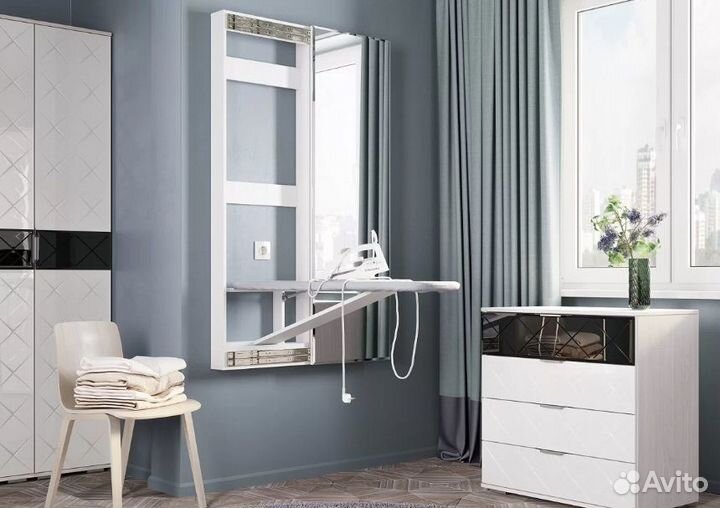 Доска гладильная купе с зеркалом