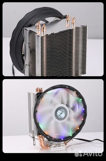 Кулер для процессора RGB башенный 4 трубками