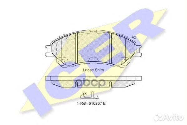 Колодки торм.пер. suzuki SX4 13- 182175 Icer