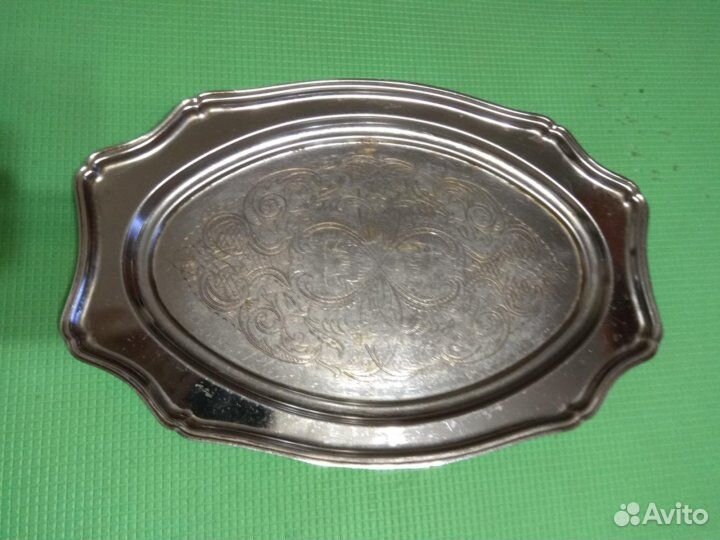 Поднос Разнос мельхиоровый большой СССР