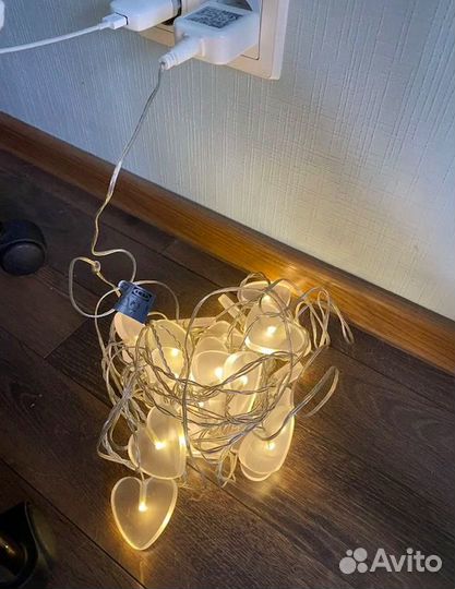 Светящаяся гирлянда IKEA сердца