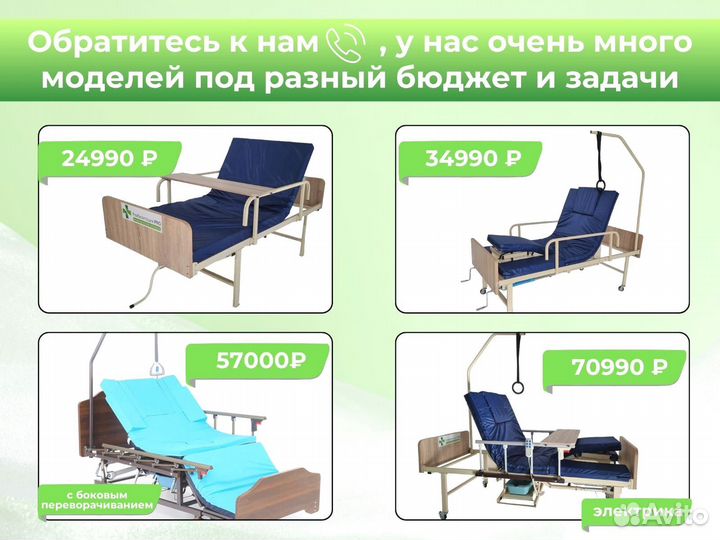 Кровать функциональная для ухода за больными
