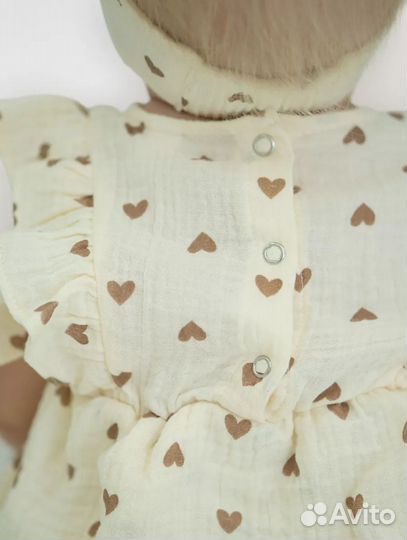 Детское муслиновое платье боди 62р-р