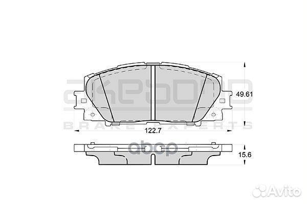 Дисковые тормозные колодки akebono AN714K Akebono
