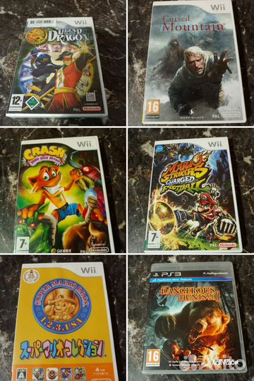 Диски и картриджи PS1, PS2, PS3, Wii, Switch