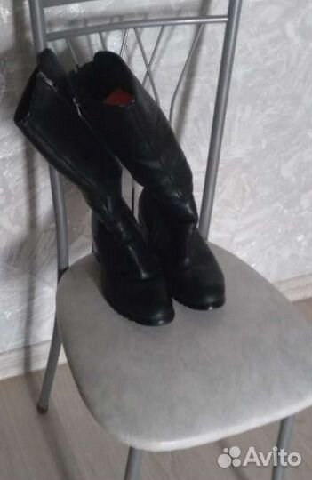 Зимние сапоги, натуральная кожа