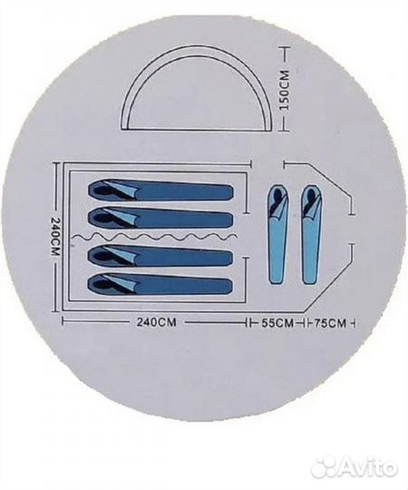 Палатка 4х местная