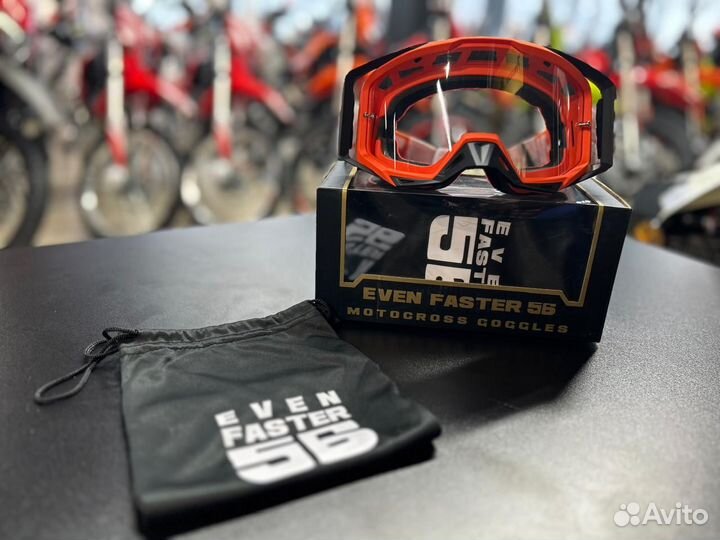 Очки кроссовые EF56 101 RPM Оранжевый/Чёрный LC028