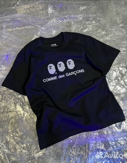 Футболка bape x comme des garcons