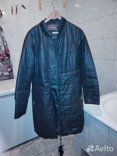 Пальто женское демисезонное 50 52 коричневое