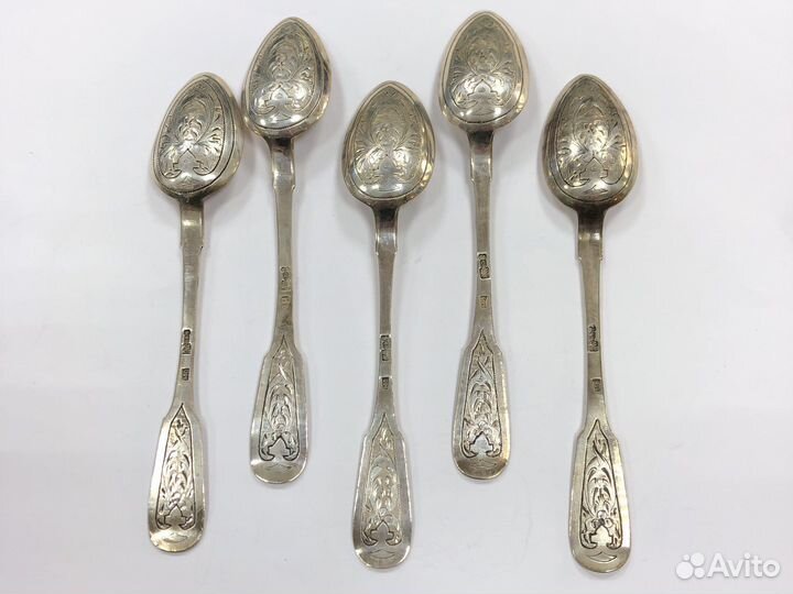 Антикварные серебряные ложки 84 проба Арт-1096