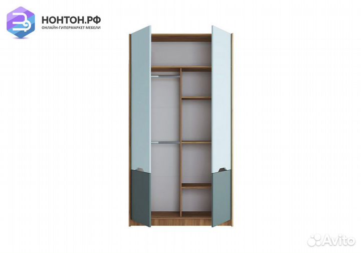 Шкаф двухдверный Rich шк-002 дуб крафт золотой / м