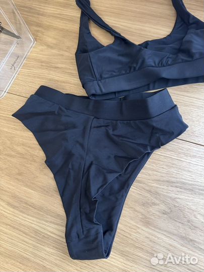 Купальник женский раздельный черный