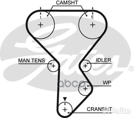 Ремень грм KIA sportage/mazda 626 2.0L 87-03 52