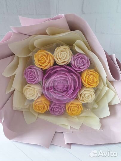 Шоколадные букеты, цветы, розы