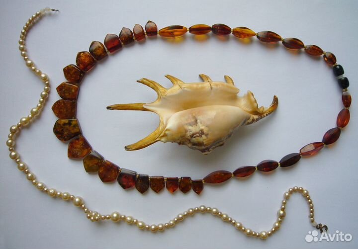 Колье Бусы Запонки - Янтарь Раритет из СССР