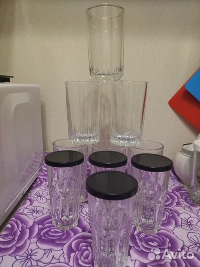 Стеклянные стаканы джем Махеев