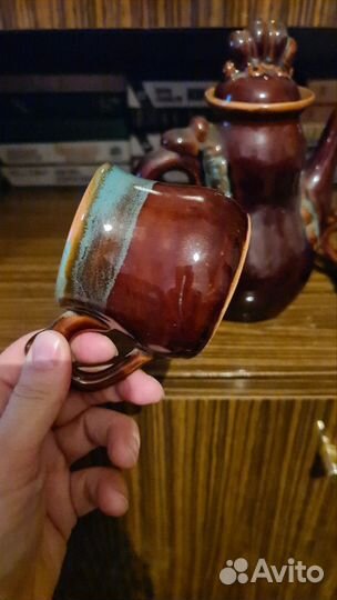 Кувшин керамический с кружками СССР