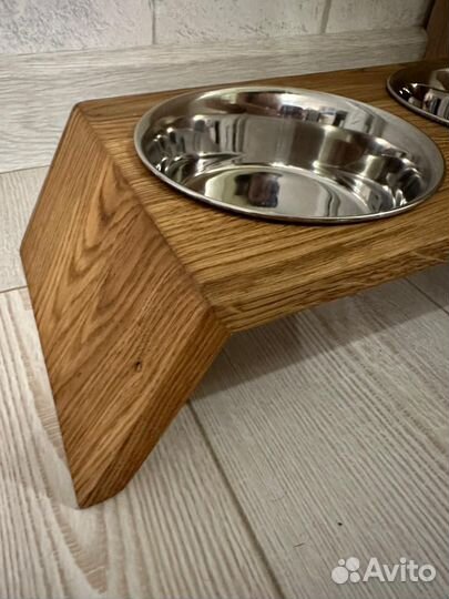 Миска двойная для животных, со съемными мисками
