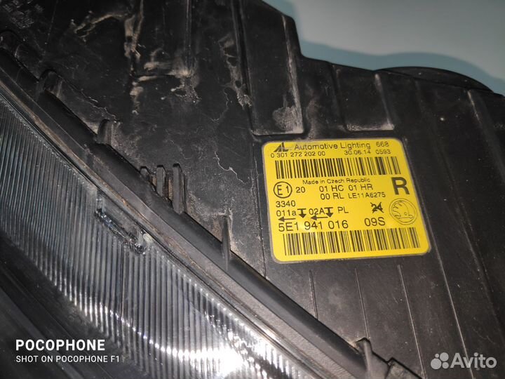 Фары scoda octavia A7 галоген