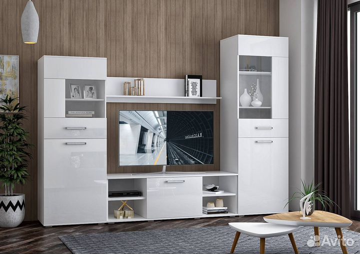 Тумба тв Белла 1,40 м белая