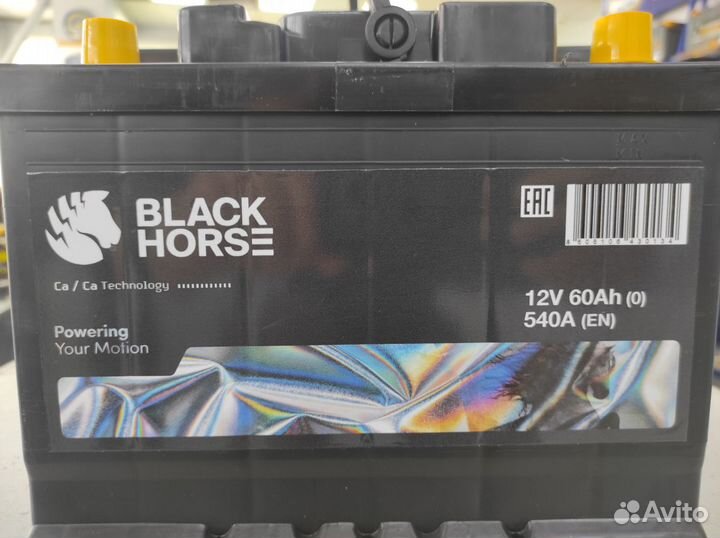 Аккумулятор 60Ач 540А Сербия Black Horse обратной