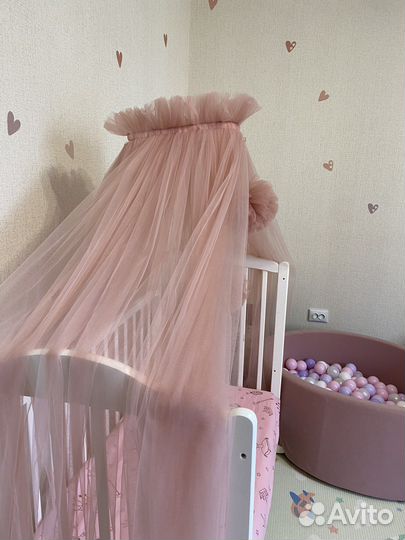 Балдахин в кроватку с держателем