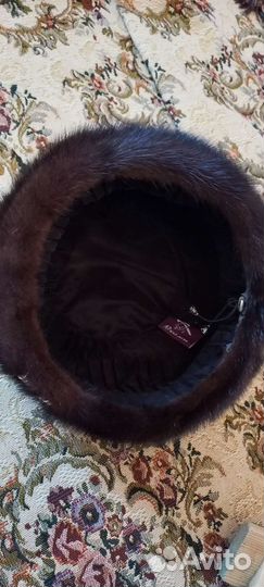 Норковый мягкий берет