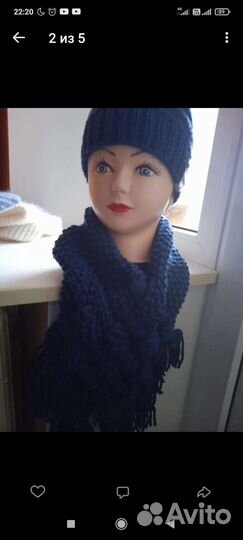 Шапка и шарф снуд