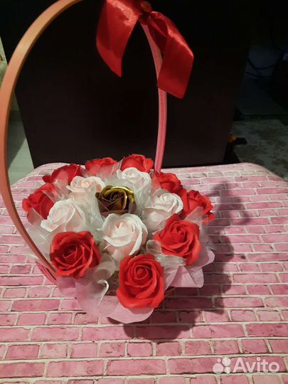 Букет из мыльных роз цветы подарок на 8 марта