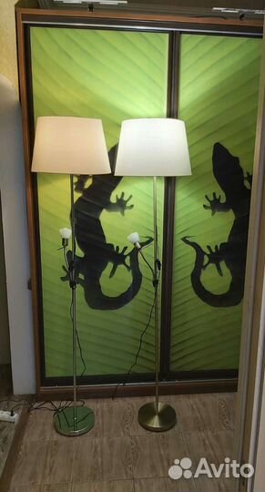 Новый Торшер Напольный с Абажуром и Плафоном