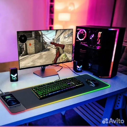 Игровой коврик для мыши с подсветкой