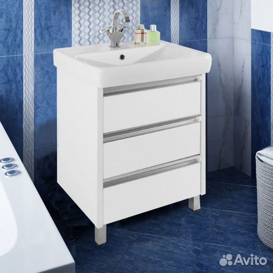 Тумба с раковиной Vod-Ok Бридж 60 белая