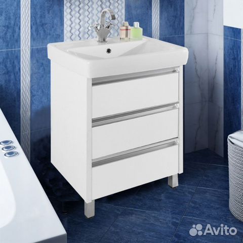 Тумба с раковиной Vod-Ok Бридж 60 белая