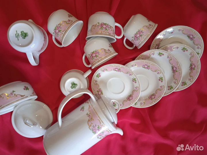 Кофейный сервиз Германия на 5 персон форфор(13шт)