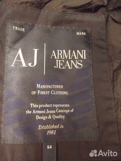 Armani jeans оригинальный утеплëнная куртка