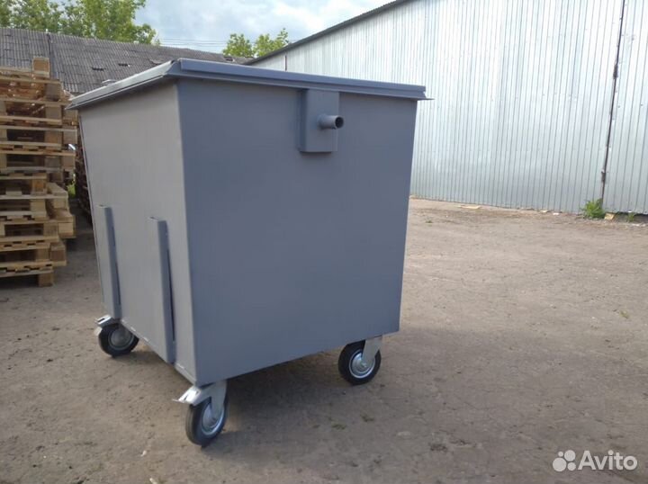 Контейнер из металла на колёсах 0.8м3 Арт 445