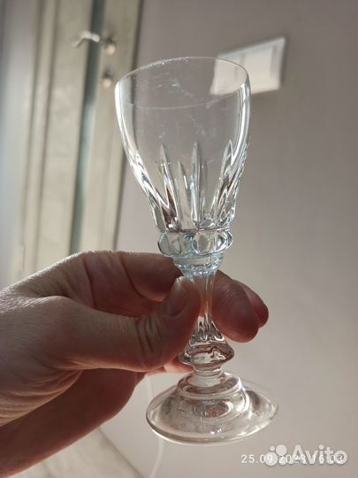 Хрустальные рюмки на ножке СССР винтаж фужеры СССР